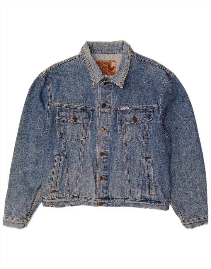 Vintage denimjakke til mænd UK 42 XL blå bomuld