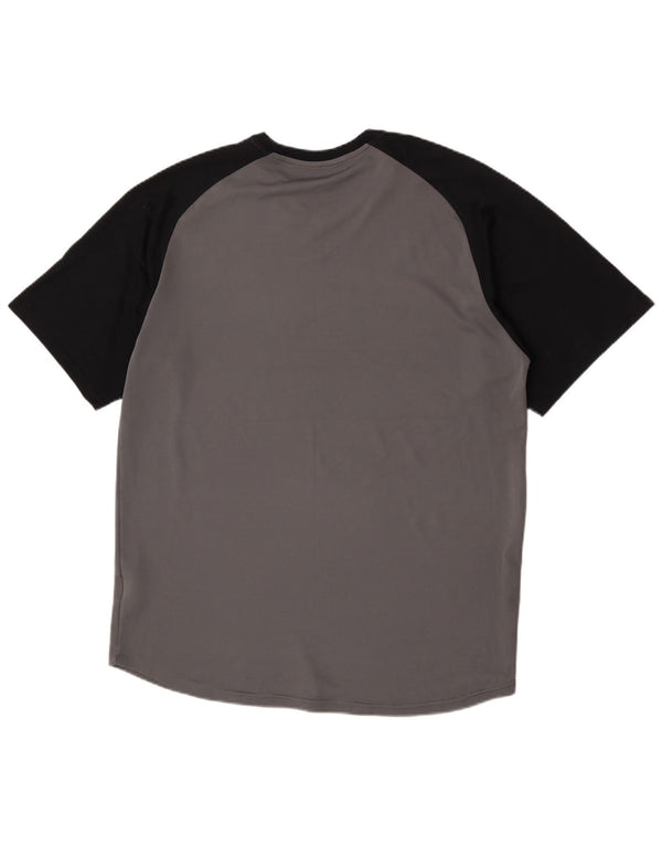 Nike Herre Dri Fit T-shirt Top XL Grå Colourblock Polyester