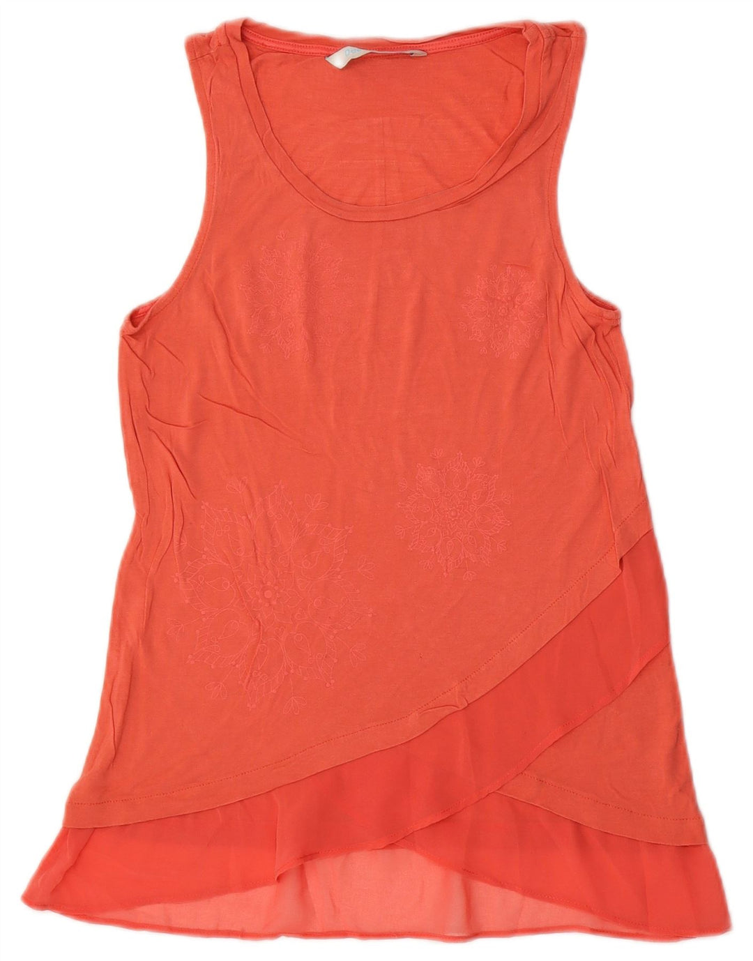 Desigual Dame ærmeløs bluse Top UK 10 Small Pink Paisley