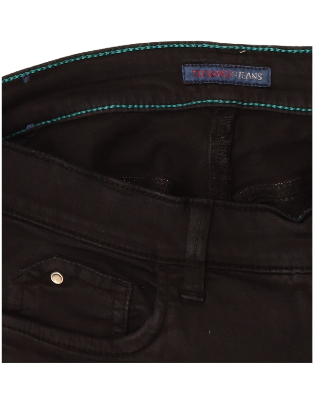 TRUSSARDI Dame Skinny Jeans IT 44 Medium W28 L29 Sort