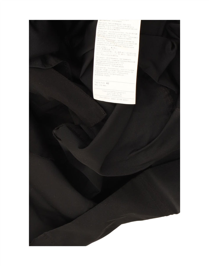MISSONI Womens Double Breasted Trench Coat IT 42 Medium Black Classic Vintage Missoni and Second-Hand Missoni from Messina Hembry 