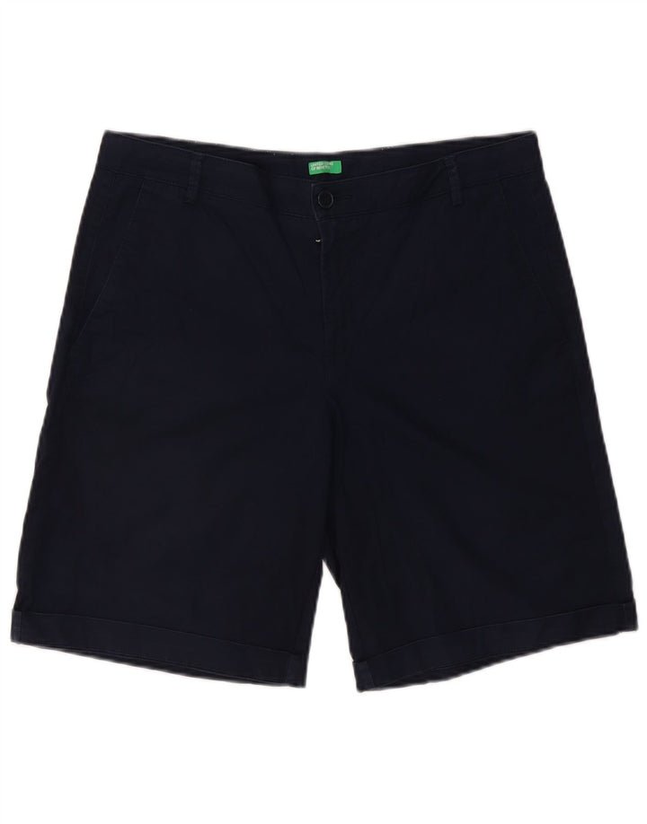 Benetton Herre Chino Shorts W34 Large Navy Blue
