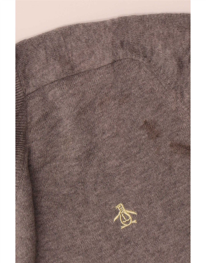 Penguin Herre V-hals sweater Stor Grå