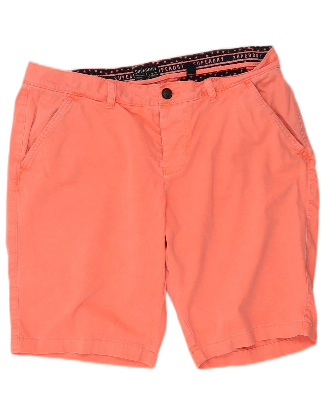 SUPERDRY Womens Chino Shorts XL W36 Pink Cotton