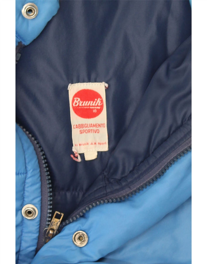 Brunik Herre polstret jakke UK 40 Large Blue Colourblock