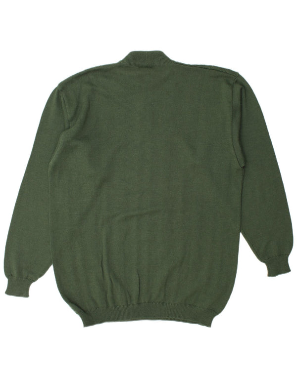 Vintage Herre Turtle Neck Jumper Sweater Large Green