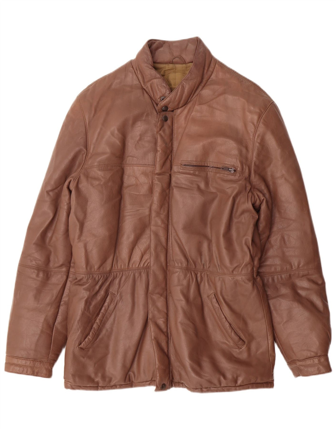 Vintage dame læderjakke IT 50 XL Brun