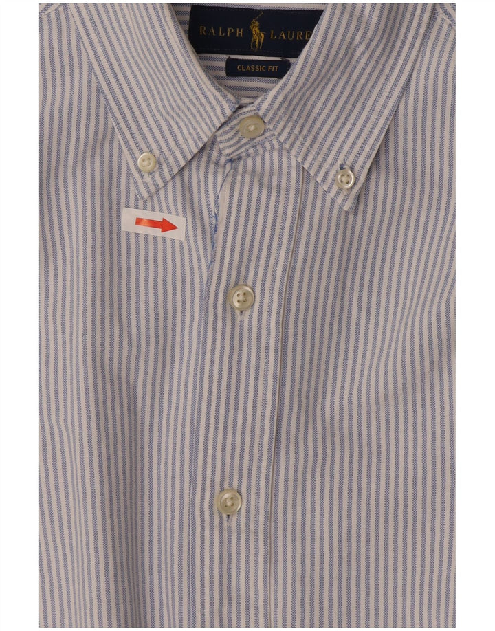 Ralph Lauren Herre Classic Fit skjorte Medium blå stribet bomuld
