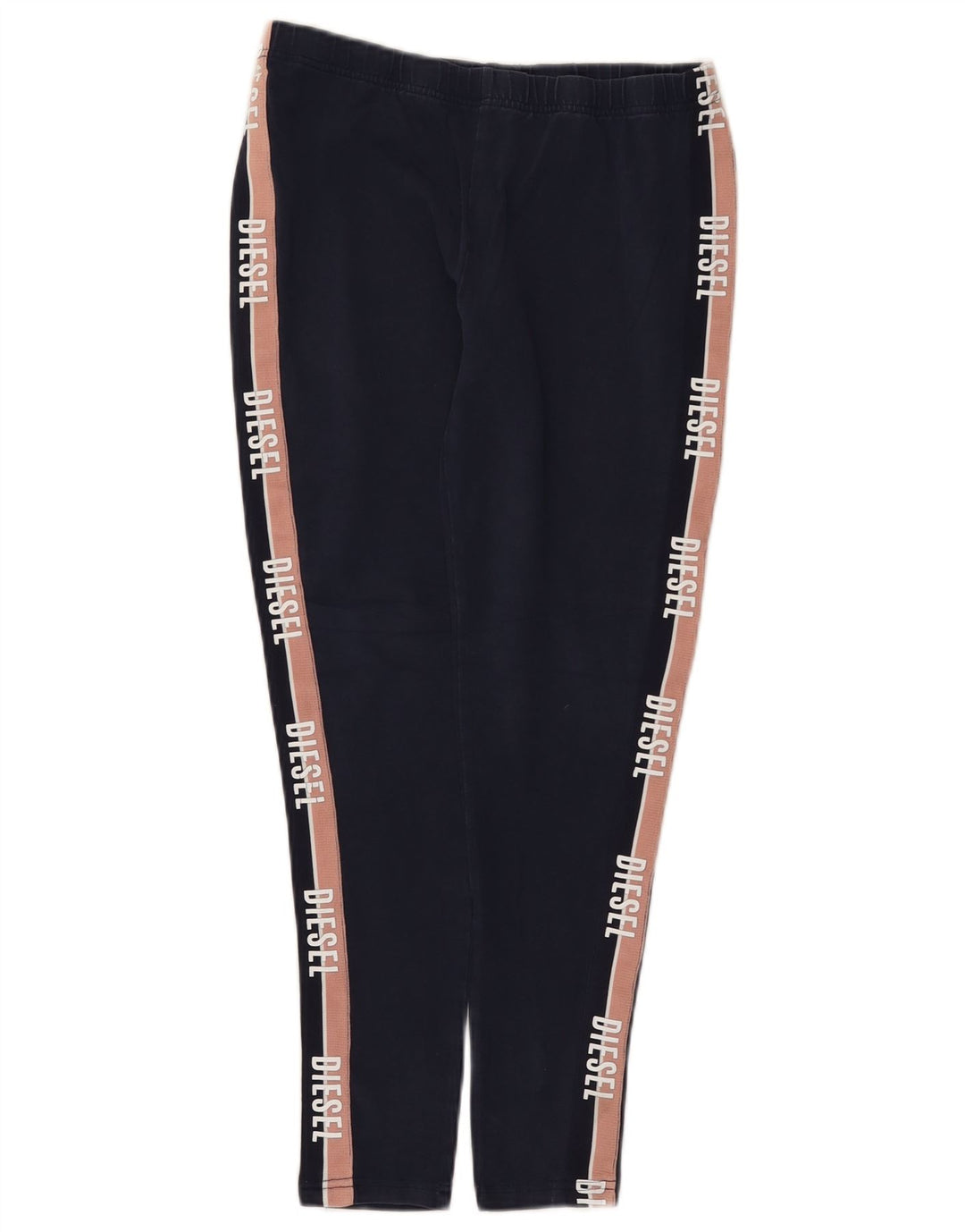 Diesel Kvinders Grafiske Crop Leggings UK 12 Medium Navy Blue Colourblock