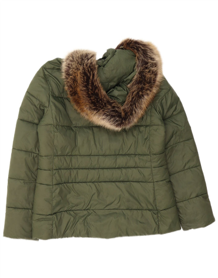 Barbour Polstret hættejakke til kvinder UK 12 Medium Green Polyester