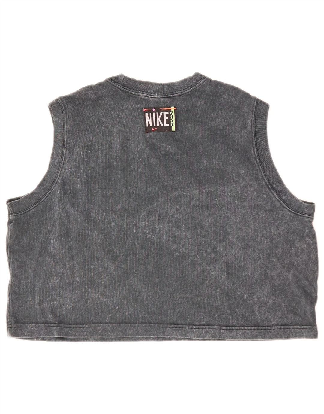 NIKE Womens Crop Vest Top UK 18 XL Grå Bomuld