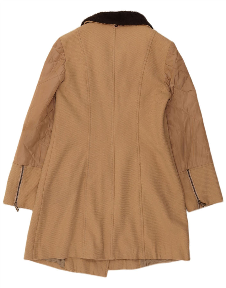 Penny Black Dame Overfrakke UK 12 Medium Beige Colourblock Uld