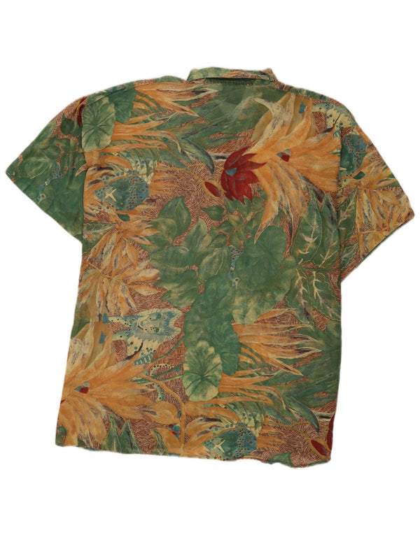 Vintage kortærmet herretrøje IT 54 XL Flerfarvet blomster