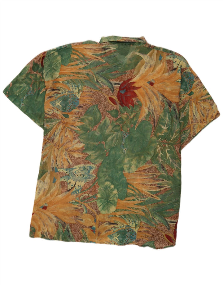 Vintage kortærmet herretrøje IT 54 XL Flerfarvet blomster