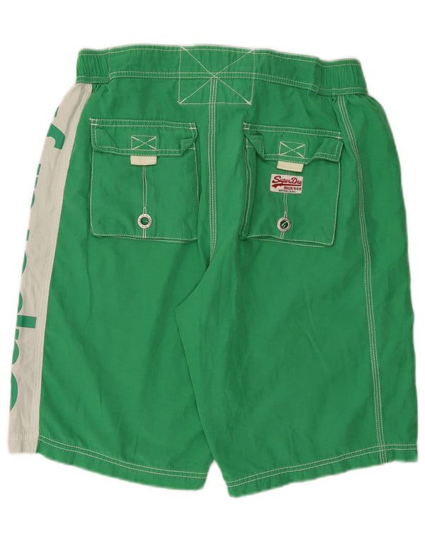 Superdry Herre grafiske svømmeshorts XL Grøn Colourblock Polyester
