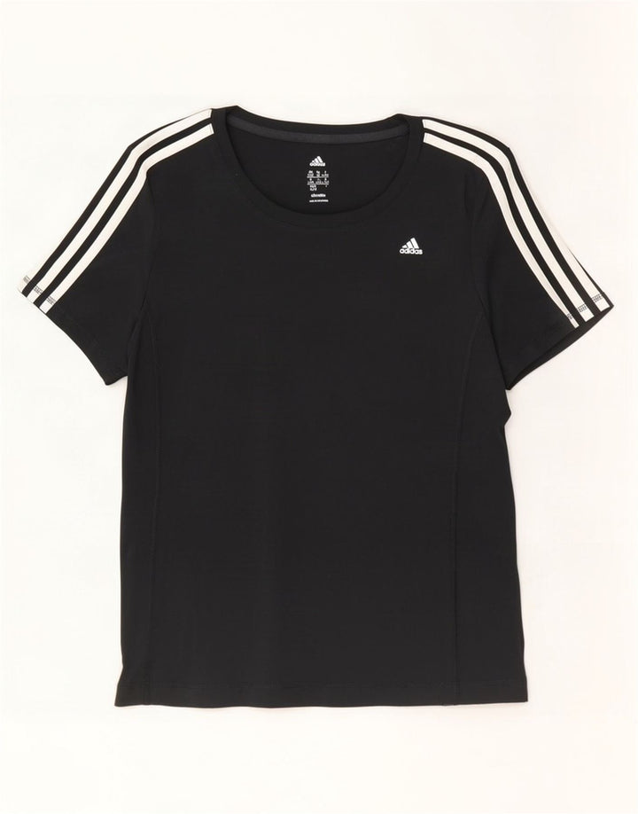 Adidas Dame Climalite T-Shirt Top UK 18 XL Sort Polyester