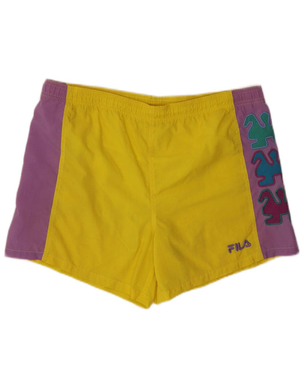 FILA Grafiske badeshorts til mænd IT 50 Stor gul farveblok