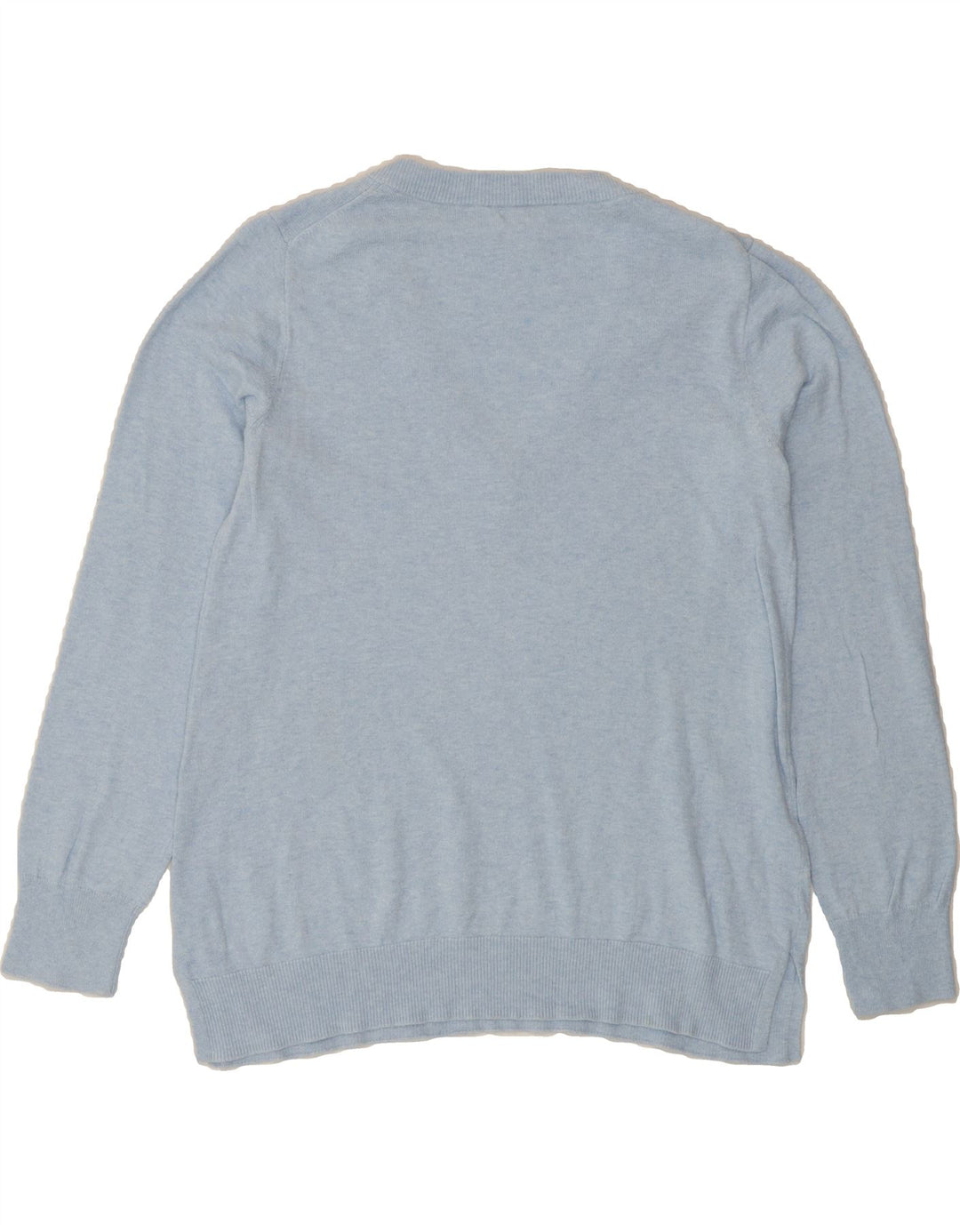 J. CREW Womens V-Neck Jumper Sweater UK  10 Small Blue Cotton Vintage J. Crew and Second-Hand J. Crew from Messina Hembry 