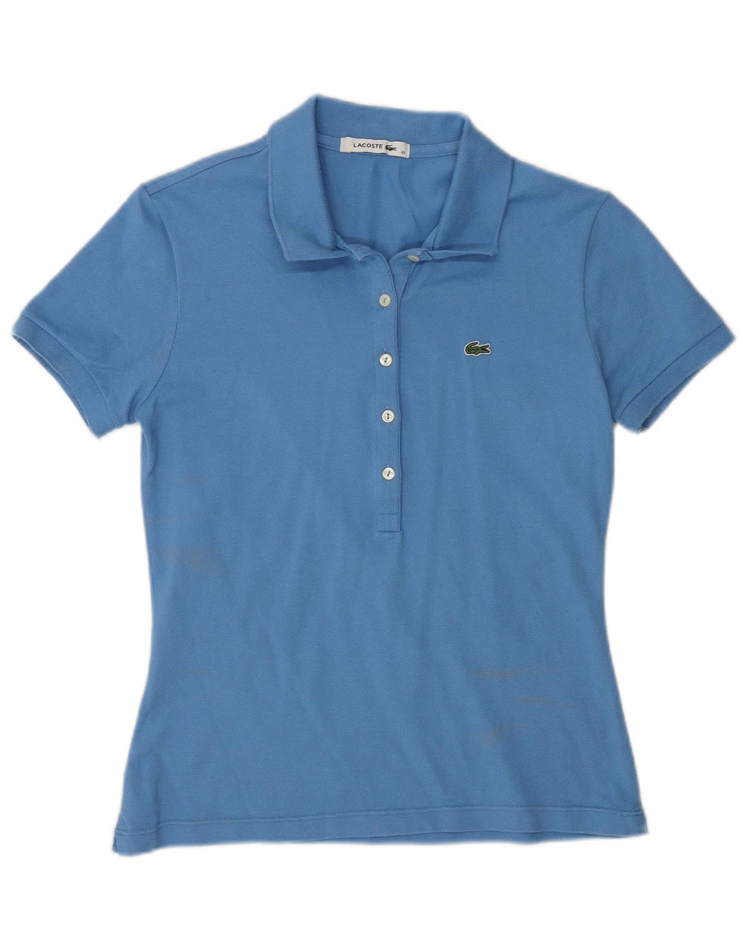 Lacoste Dame Polo Shirt Størrelse 40 Medium Blå Bomuld