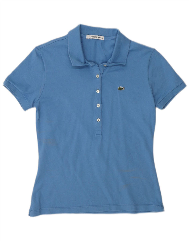 Lacoste Dame Polo Shirt Størrelse 40 Medium Blå Bomuld