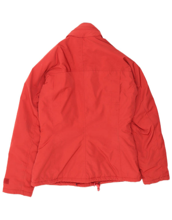 Aspesi Dame Polstret Jakke UK 14 Medium Rød Polyester