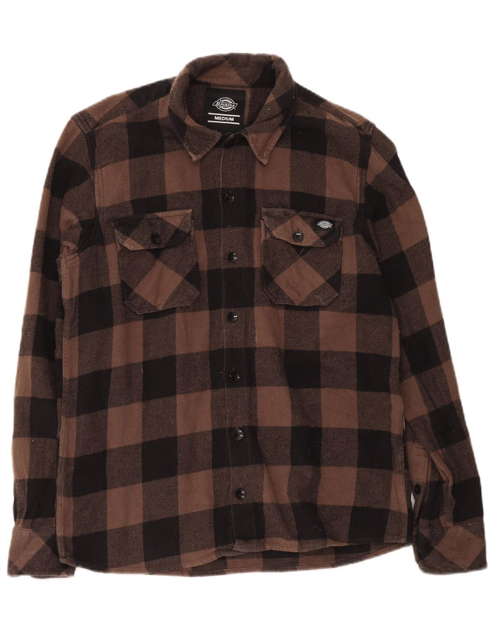 Dickies Herre Flanelskjorte Medium Brun Gingham Bomuld