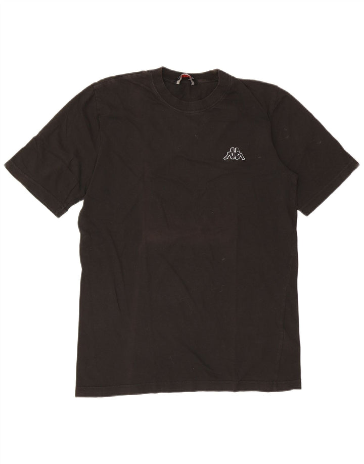 Kappa Herre T-Shirt Top Stor Sort Bomuld
