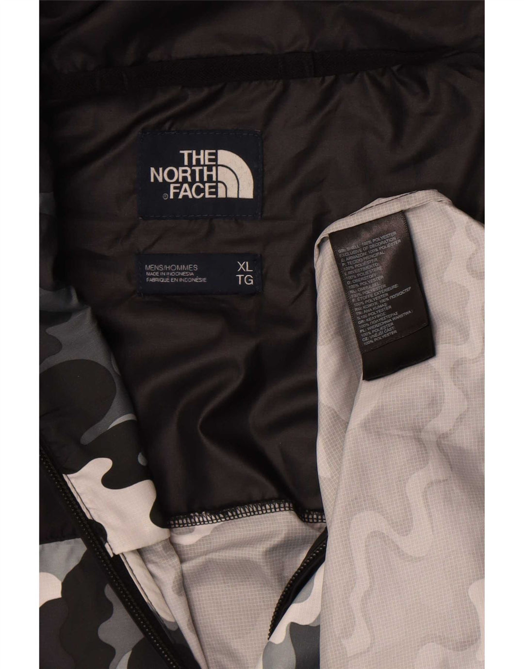 The North Face Herre Hættetrøje Regnjakke UK 42 XL Sort Camouflage