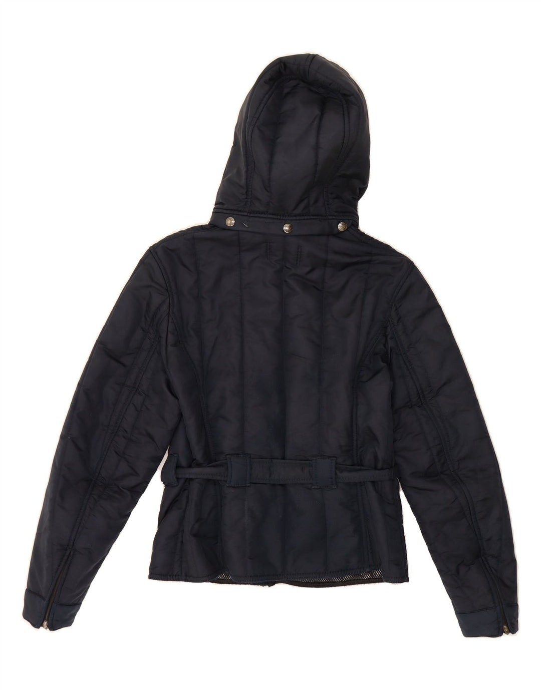 REFRIGIWEAR Womens Hooded Padded Jacket IT 46 Large Navy Blue Polyamide Vintage Refrigiwear and Second-Hand Refrigiwear from Messina Hembry 