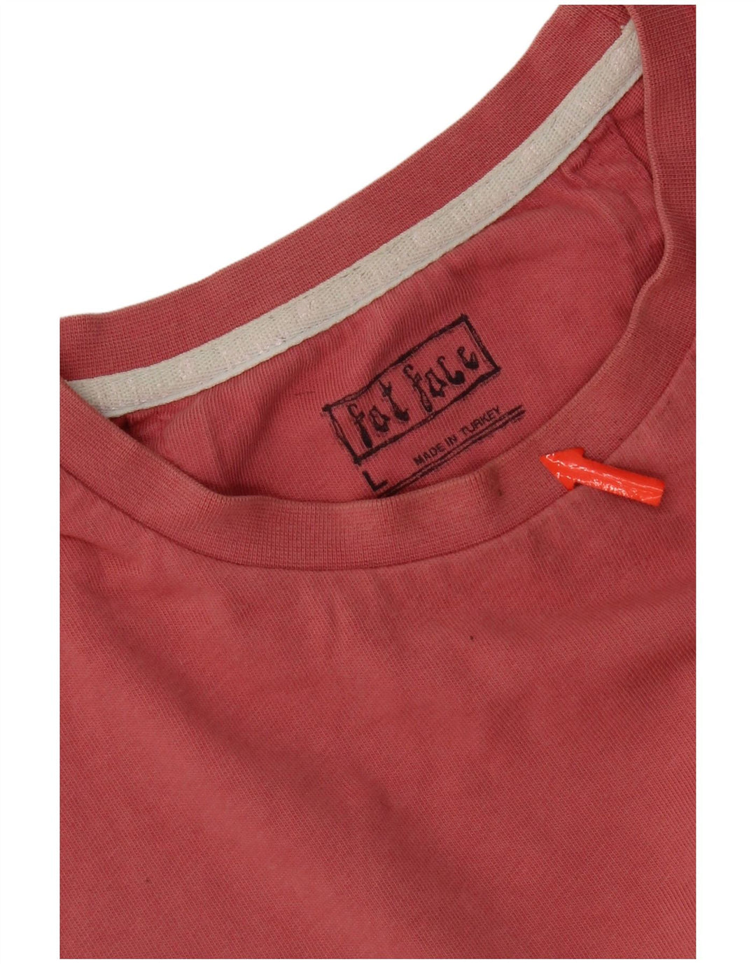 Fat Face Herre Grafisk T-Shirt Top Stor Pink Bomuld