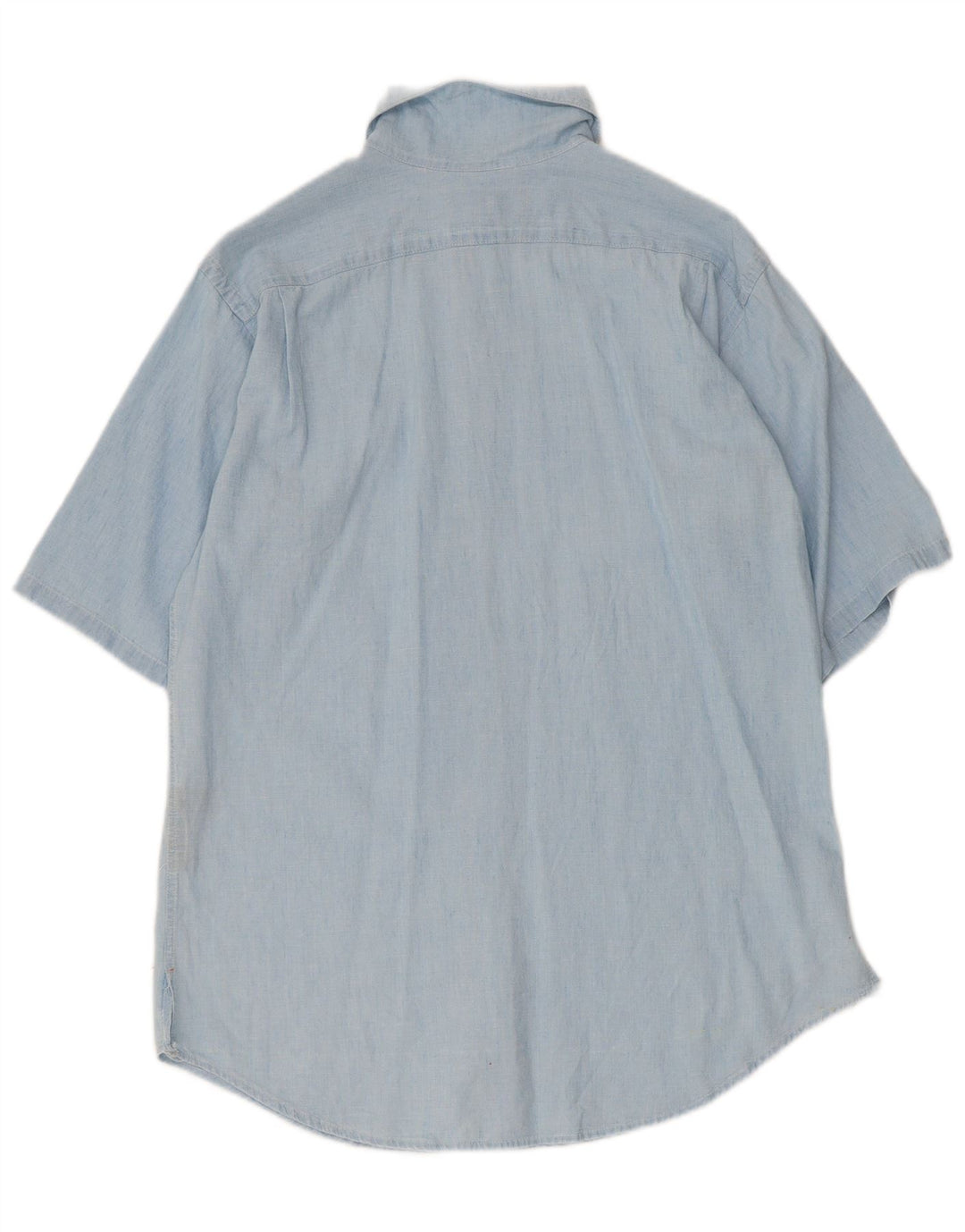 Ralph Lauren Dame Kortærmet Oversized skjorte US 4 Small Blue Cotton