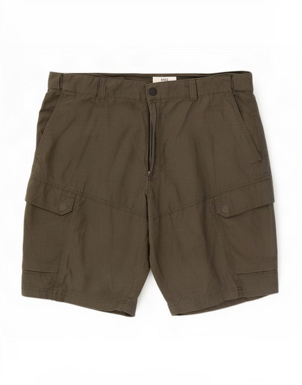 Marks & Spencer Herre Cargo Shorts W40 XL Khaki Bomuld