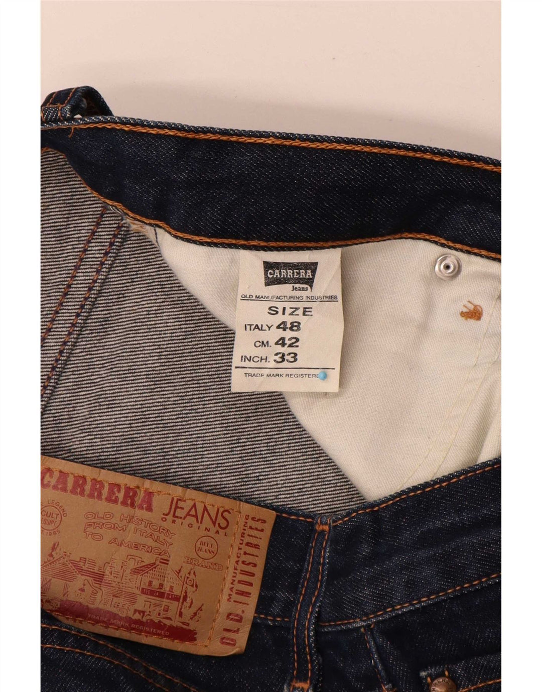 Carrera Straight Jeans til mænd IT 48 Medium W33 L34 Marineblå Bomuld