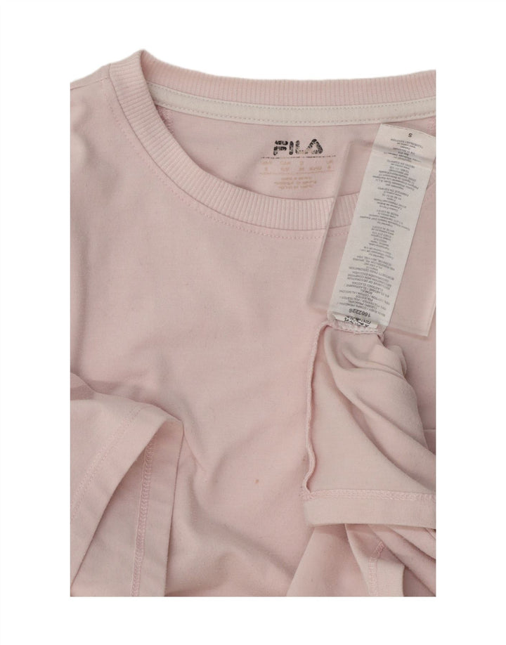 FILA Womens T-Shirt Top UK 14 Large Pink Polyester Vintage Fila and Second-Hand Fila from Messina Hembry 