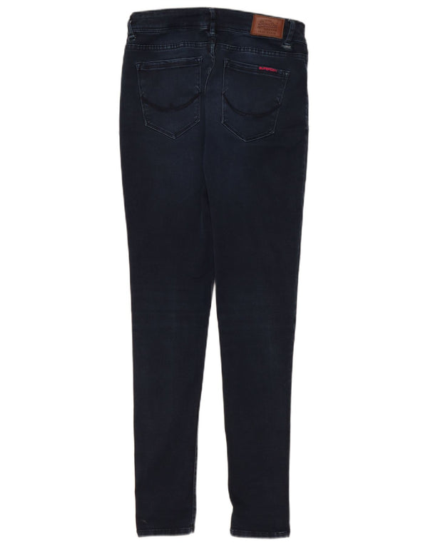 Superdry Womens Standard Super Skinny Jeans W26 L30 Marineblå Bomuld