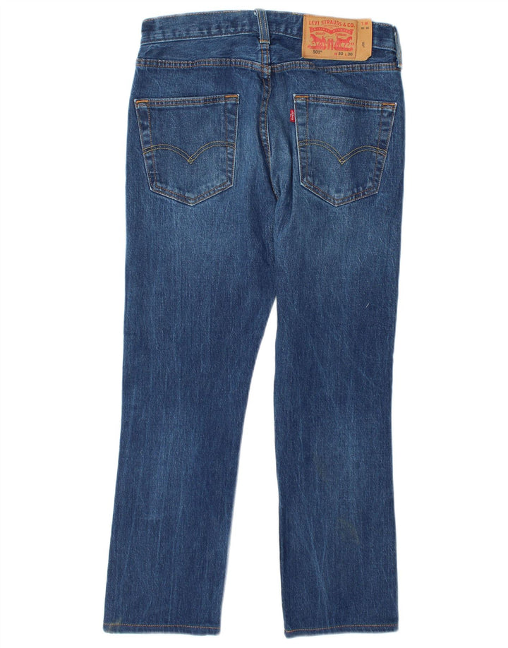 Levi's Herre 501 Straight Jeans W30 L25 Blå Bomuld