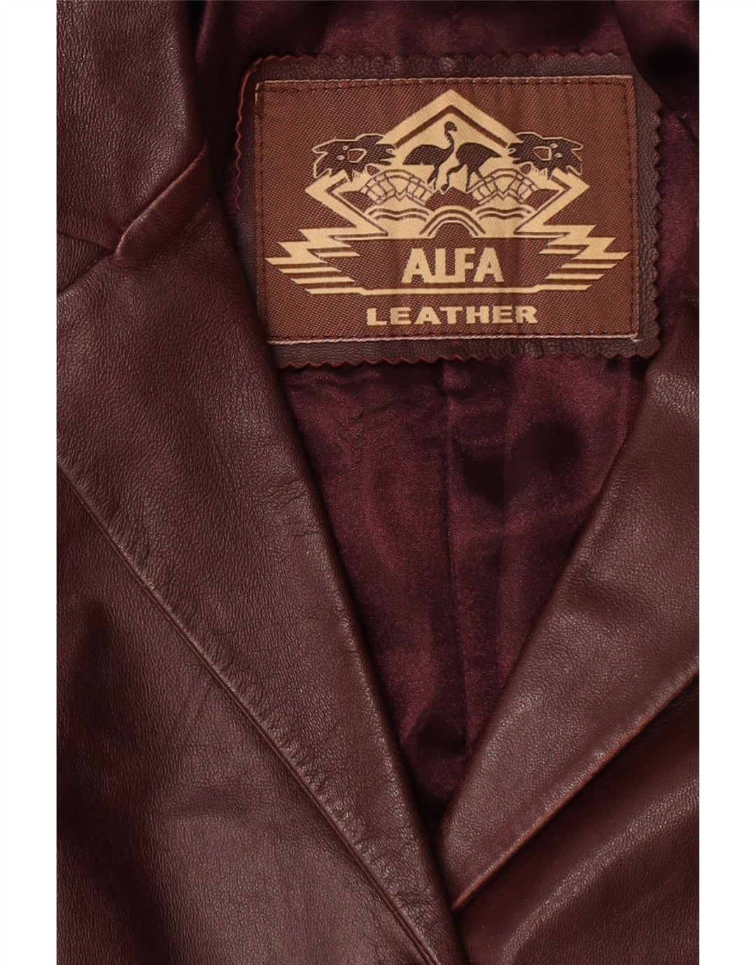 Alfa læderfrakke til kvinder DK 10 Small Burgundy læder
