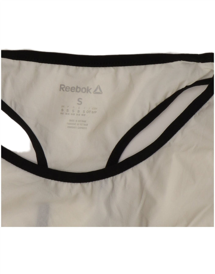 Reebok Womens Grafisk Vest Top UK 8/10 Small White
