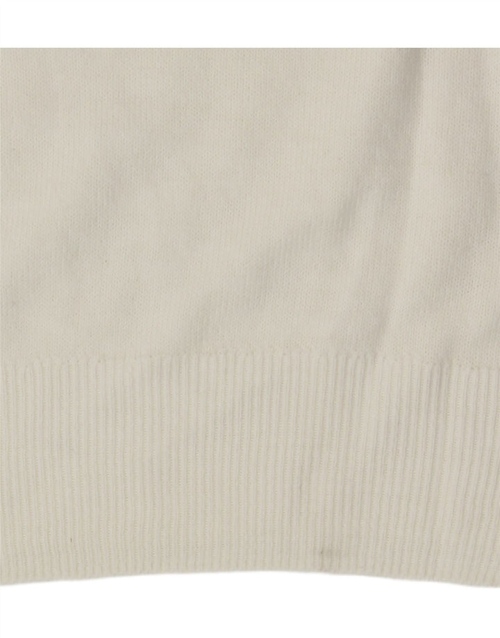 Marks & Spencer Dame Kortærmet Bluse Top UK 20 2XL Hvid Akryl