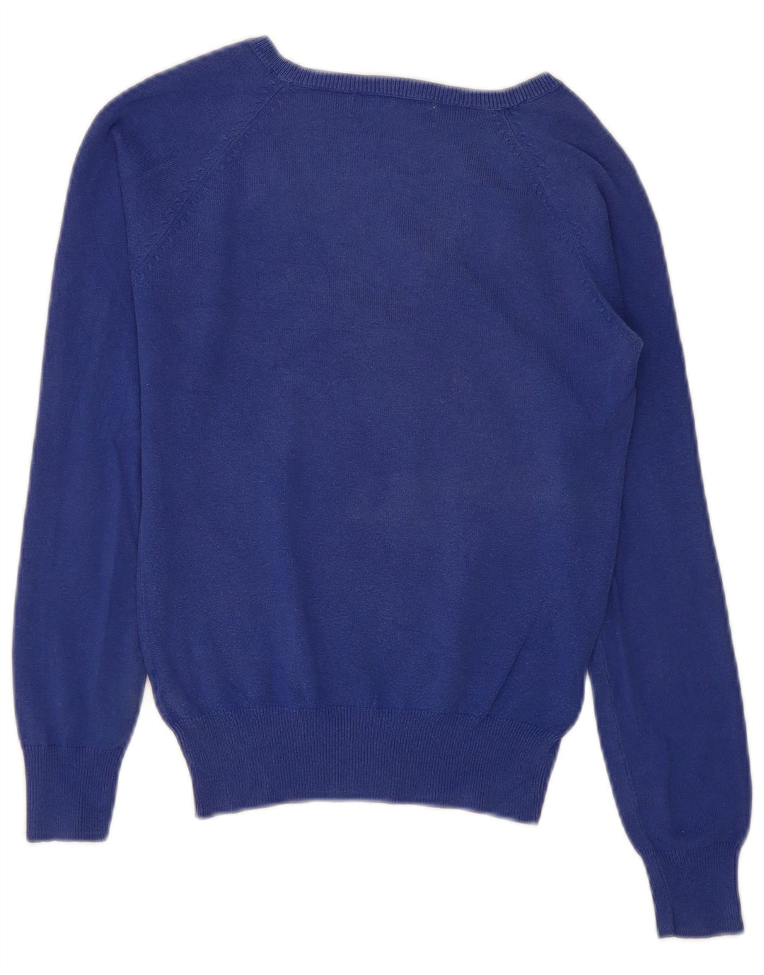 Zara Dame V-hals sweater UK 10 Small Blue