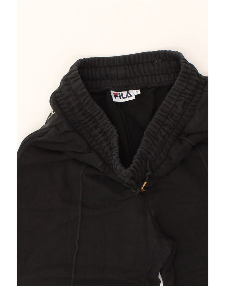 FILA Womens Tracksuit Trousers Joggers Small Black Cotton Vintage Fila and Second-Hand Fila from Messina Hembry 