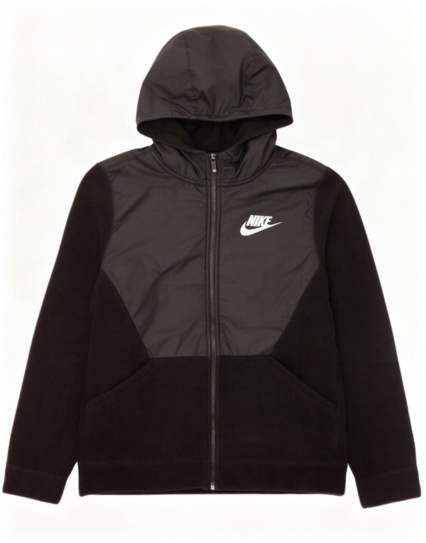 Nike drenge hættejakke fleece 13-14 år XL sort polyester