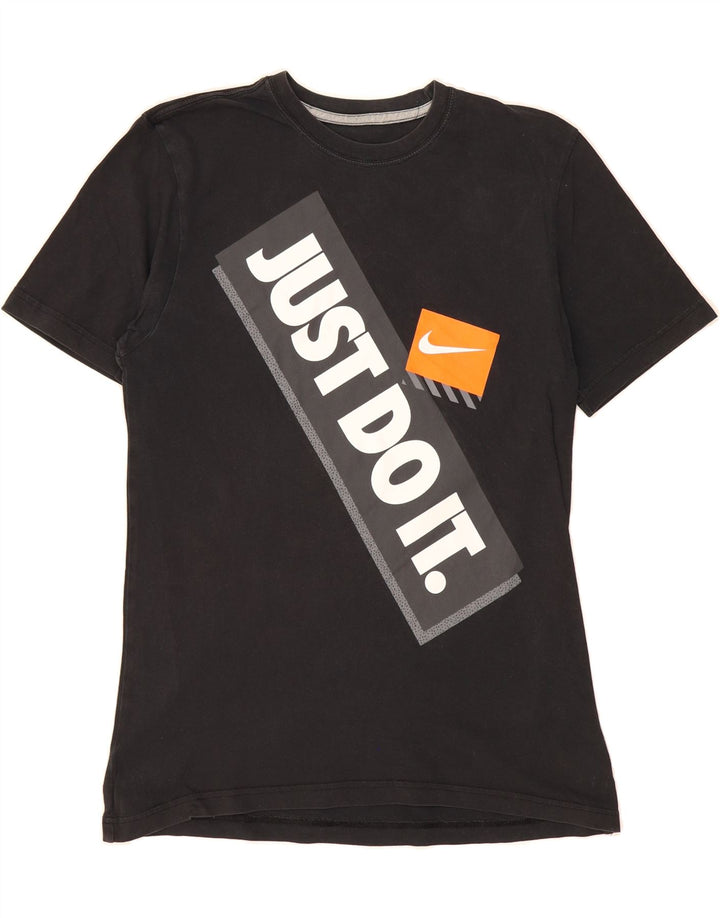 NIKE Mens Regular Fit Graphic T-Shirt Top Medium Black Cotton Vintage Nike and Second-Hand Nike from Messina Hembry 