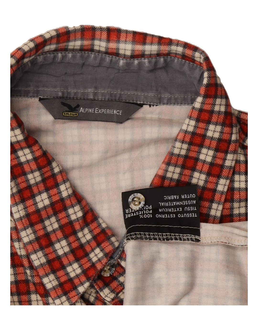 SALEWA Mens Flannel Shirt Large Red Check Polyester Vintage SALEWA and Second-Hand SALEWA from Messina Hembry 