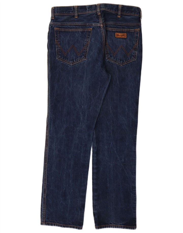 Wrangler Herre Regular Fit Straight Jeans W34 L32 Blå Bomuld