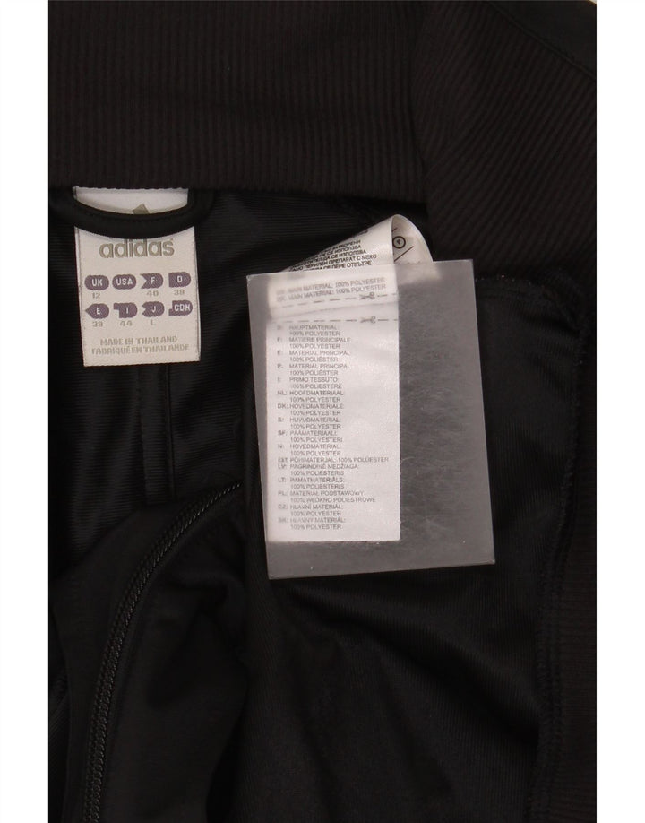 Adidas træningsdragt topjakke til kvinder UK 12 Medium Sort Polyester