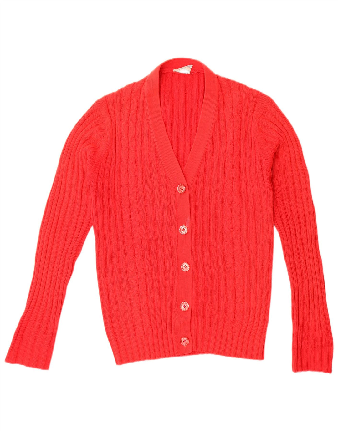 Vintage dame cardigan sweater IT 42 Medium Rød Akryl