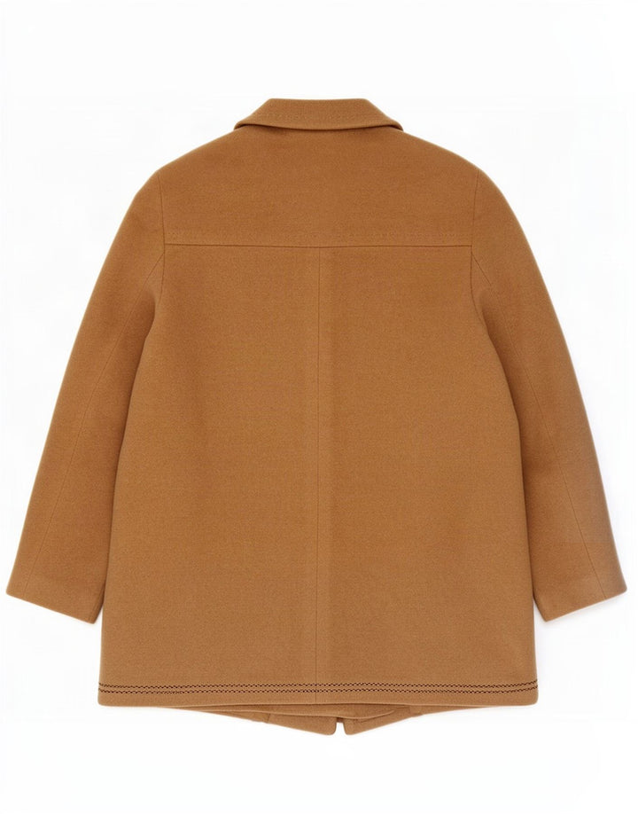 Blarney Woolen Mills Dame Overfrakke UK 16 Stor Beige Uld