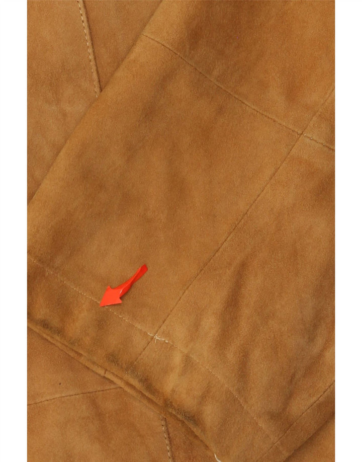 Vintage herre ruskindsjakke EU 54 2XL Beige Læder