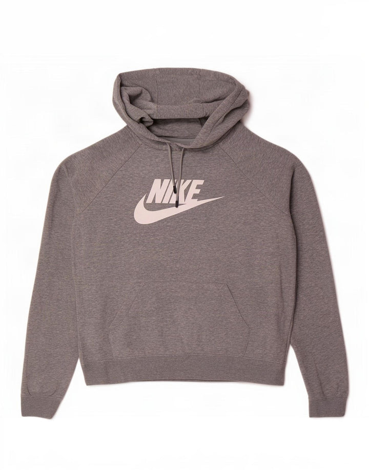 Nike grafisk hættetrøje til kvinder UK 14 mellemgrå